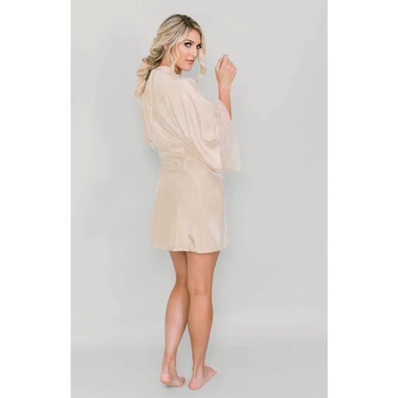 Robed With Love Womens Size S/M Kristy Kimono Champaign Robe NEW - Picture 2 of 7